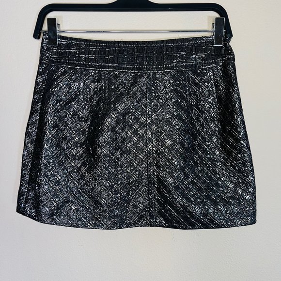 Metallic Button Front Mini Skirt 0 - New without tags - Picture 2 of 10